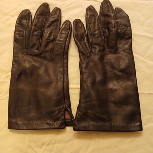 Miss ARIS women's Brown Leather Gloves.‎ Sz.7. 1950's